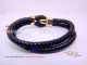 Perfect Replica High Quality Black Leather Mont Blanc Meisterstuck Bracelet - Gold Clasp (3)_th.jpg